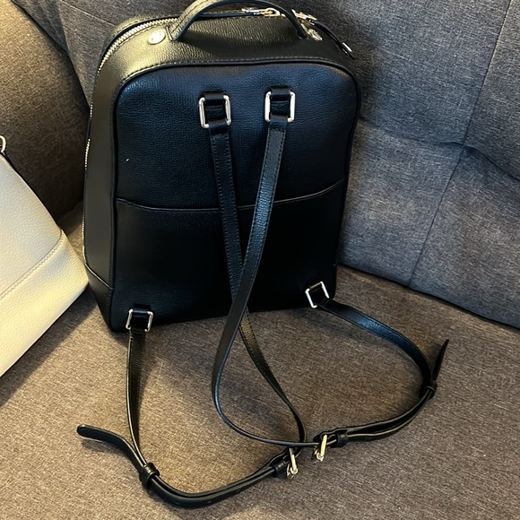 HENRI BENDEL ‘BOWERY’ BLACK LEATHER BACKPACK - Picture 9 of 16
